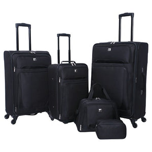 Skyline 5pc Softside Luggage Set - Black